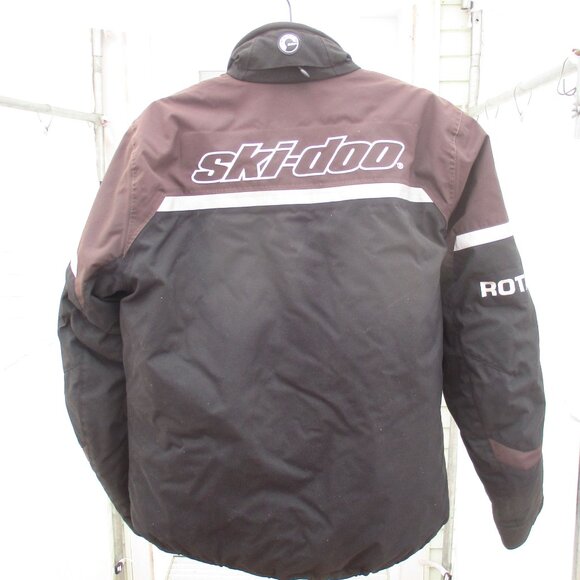 Ski-Doo BRP Jacket Men's Brown & Black Full Zip Snowmobile Insulated Jacket Sz M - Picture 4 of 8